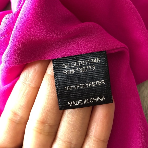 OLIVACEOUS Hot Pink Halter V-neck Blouse - Picture 10 of 13